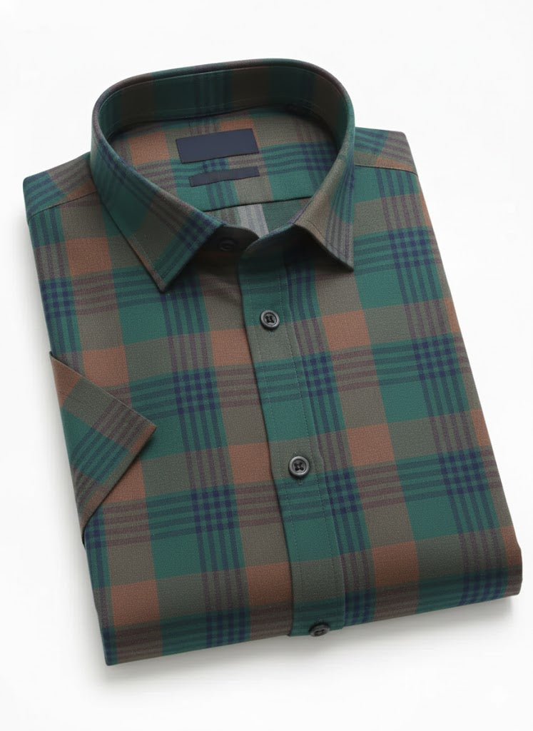 Men's Casual Printed Half Sleeve Shirt - Multicolor | HSS-12