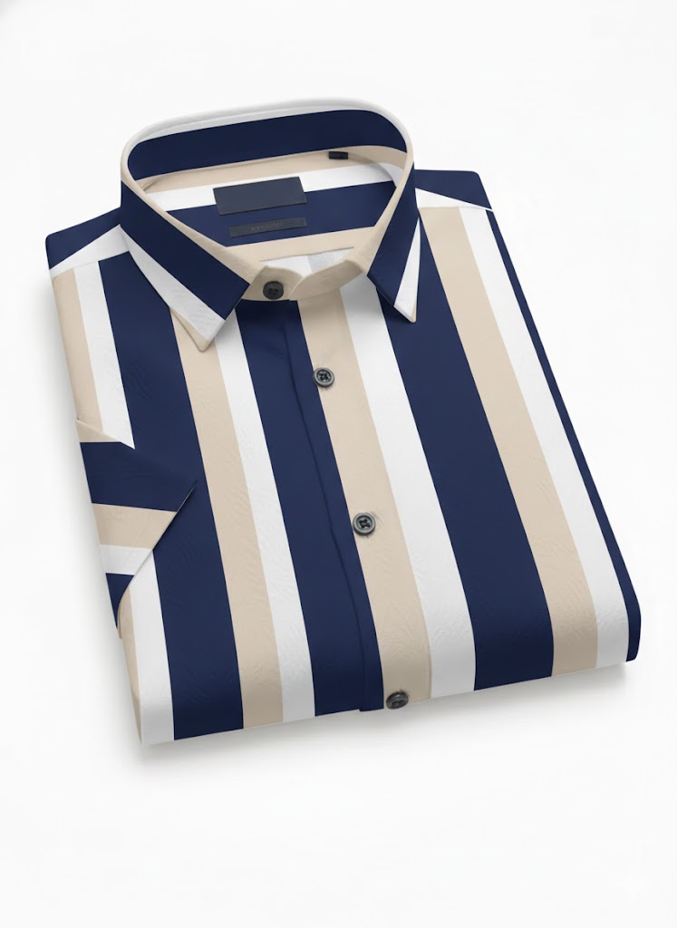 Men's Casual Printed Half Sleeve Shirt - Multicolor | HSS-13