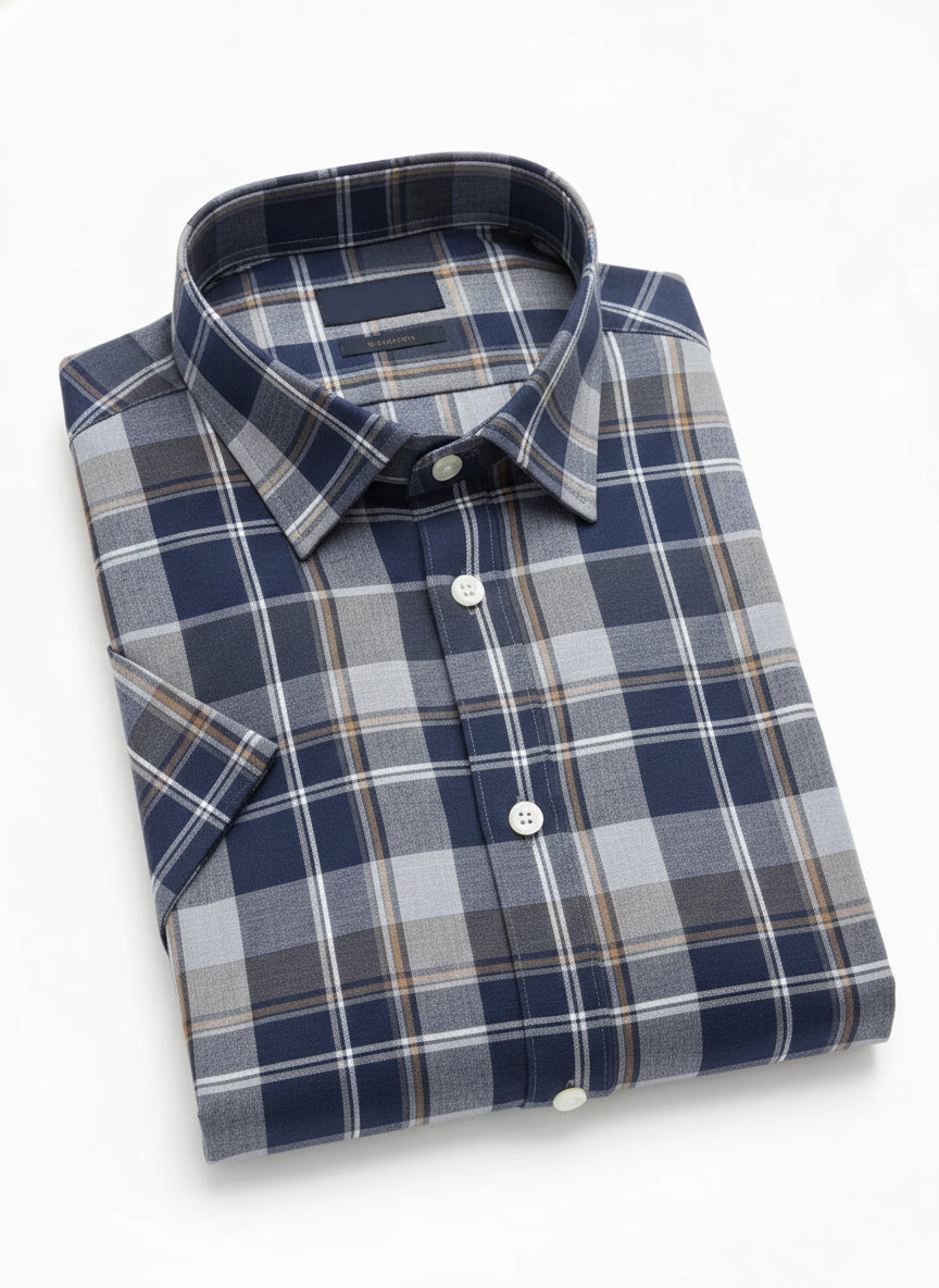 Men's Casual Printed Half Sleeve Shirt - Multicolor | HSS-14