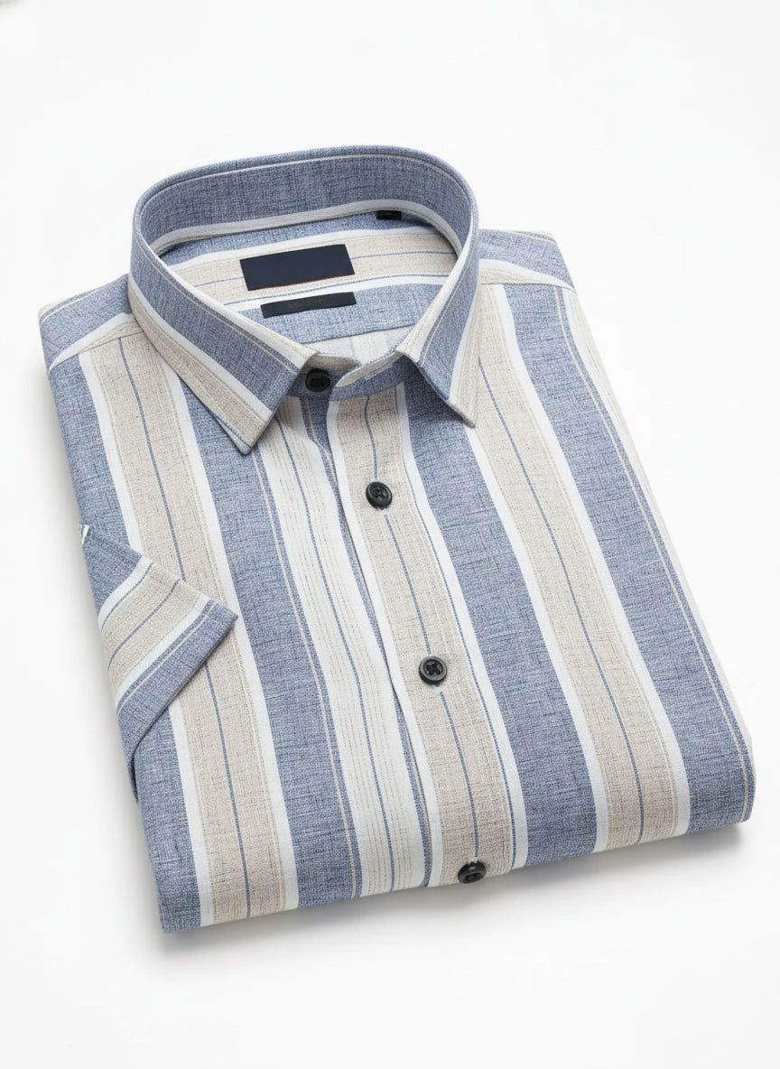 Men's Casual Printed Half Sleeve Shirt - Multicolor | HSS-15