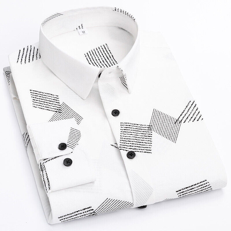 Men's Casual Printed Full Sleeve Shirt - Multicolor | FSS-4