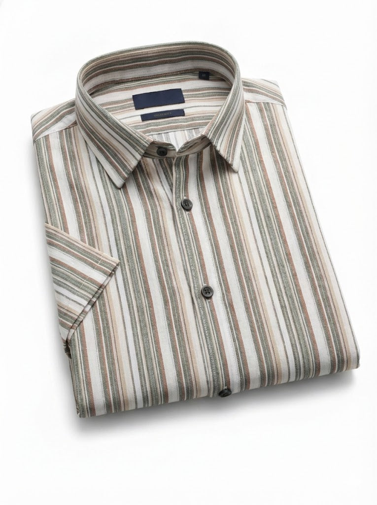 Men's Casual Printed Half Sleeve Shirt - Multicolor | HSS-40