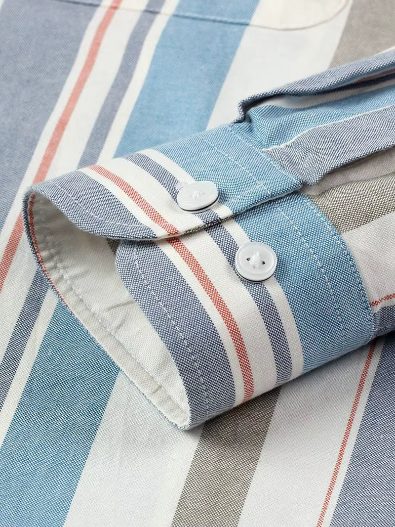 Men's Casual Printed Full Sleeve Shirt - Multicolor | FSS-25