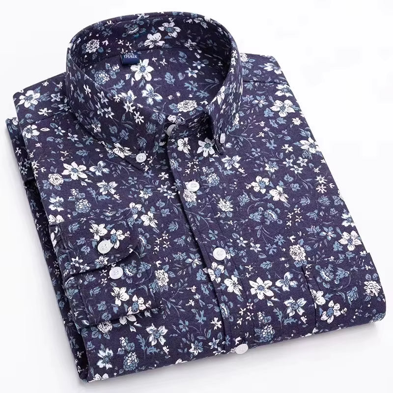 Men's Casual Printed Full Sleeve Shirt - Multicolor | FSS-21