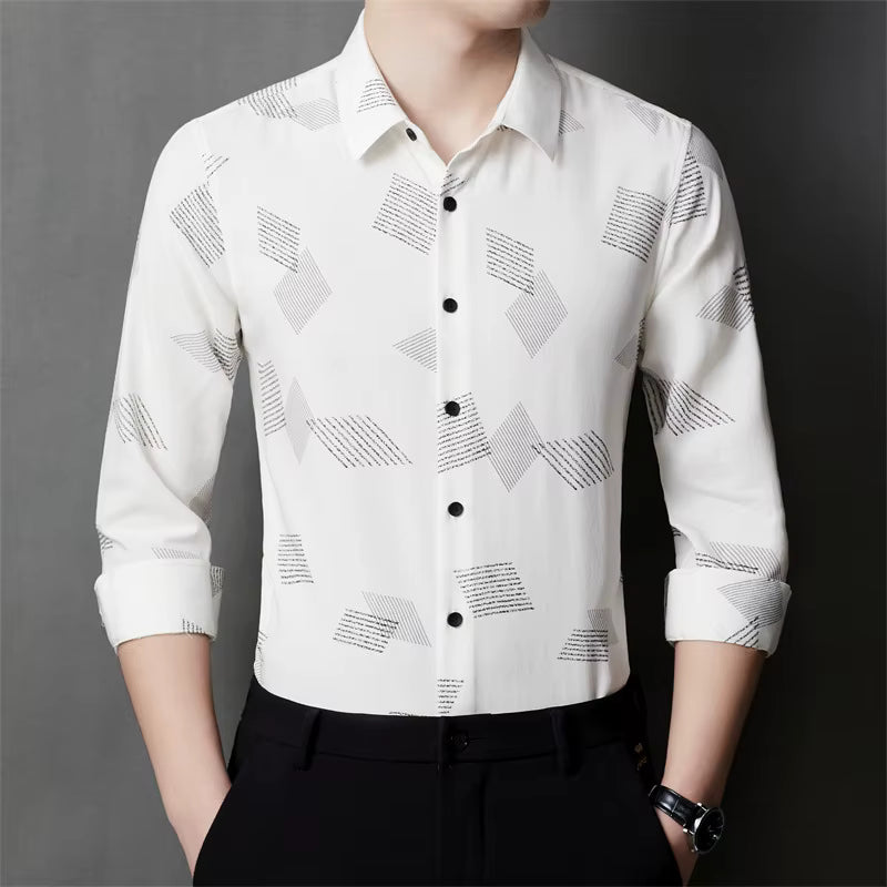 Men's Casual Printed Full Sleeve Shirt - Multicolor | FSS-4